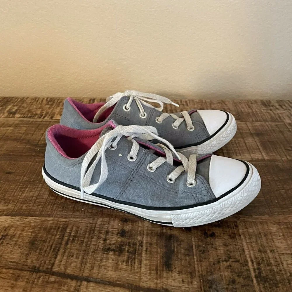 Converse All Star Youth Kids Girls Pink & Gray